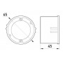 Коробка установча кругла (підрозетник) 65 мм гіпсокартон блочна упор металевий (s027004) E.NEXT