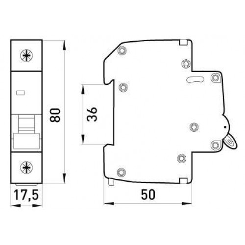 Вимикач навантаження на DIN-рейку 1 полюс 50 А (p008007) E.NEXT