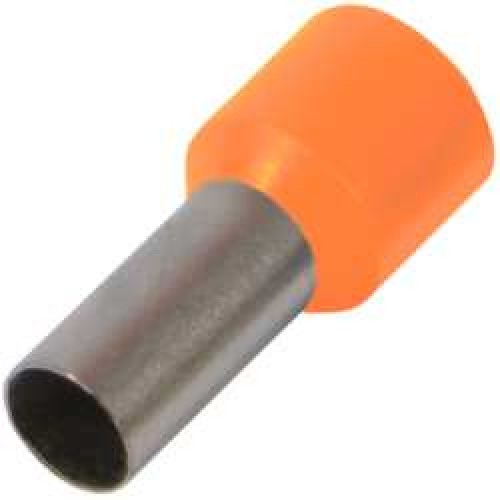 Ізольований наконечник втулковий для проводу 10 мм2 штир 12 мм помаранчевий 100 шт (s036011) E.NEXT