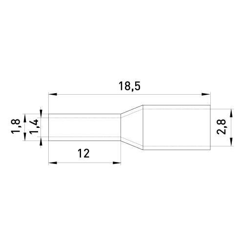 Ізольований наконечник втулковий для проводу 10 мм2 штир 12 мм помаранчевий 100 шт (s036011) E.NEXT