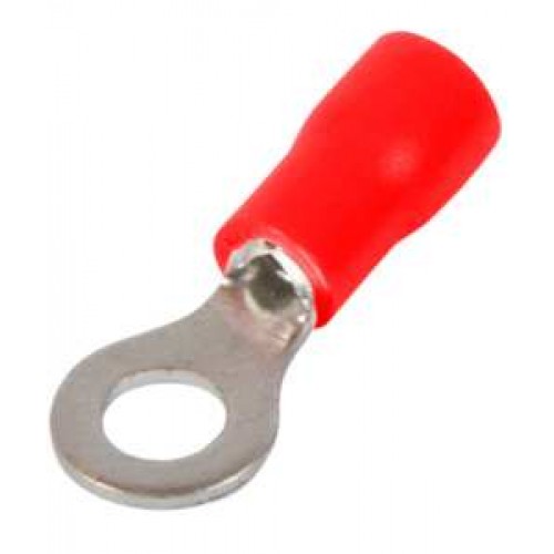 Ізольований наконечник кільцевий 4,3 мм для проводу 0,5-1,5 мм2 червоний 100 шт (s1036001) E.NEXT