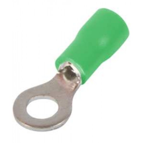 Ізольований наконечник кільцевий 4,3 мм для проводу 0,5-1,5 мм2 зелений 100 шт (s1036005) E.NEXT