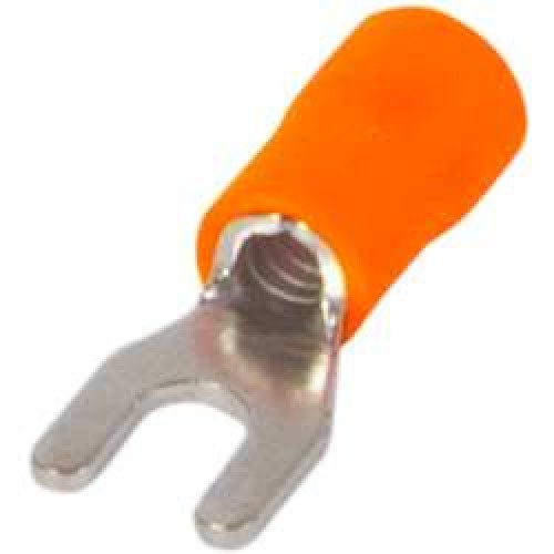 Ізольований наконечник вилковий 3,2 мм провід 0,5-1,5 мм2 помаранчевий 100 шт (s2036007) E.NEXT