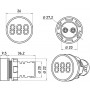 Арматура світлосигнальна з індикатором змінної напруги і струму 22 мм 50-500 В 5-100 А (s009039) E.NEXT