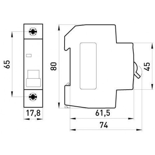 Модульний автоматичний вимикач 1 полюс 2 А характеристика C 6 кА серія PRO (p042002) E.NEXT