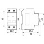 Модульний автоматичний вимикач 2 полюси 16 А характеристика C 6 кА серія PRO (p042017) E.NEXT