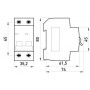 Модульний автоматичний вимикач 2 полюси 40 А характеристика C 6 кА серія PRO (p042021) E.NEXT