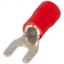 Ізольований наконечник вилковий 4,3 мм провід 2,5-4 мм2 червоний 100 шт (s2036029) E.NEXT