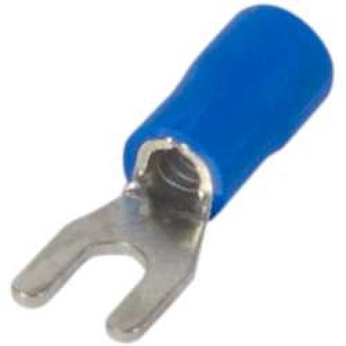 Ізольований наконечник вилковий 4,3 мм провід 2,5-4 мм2 синій 100 шт (s2036032) E.NEXT
