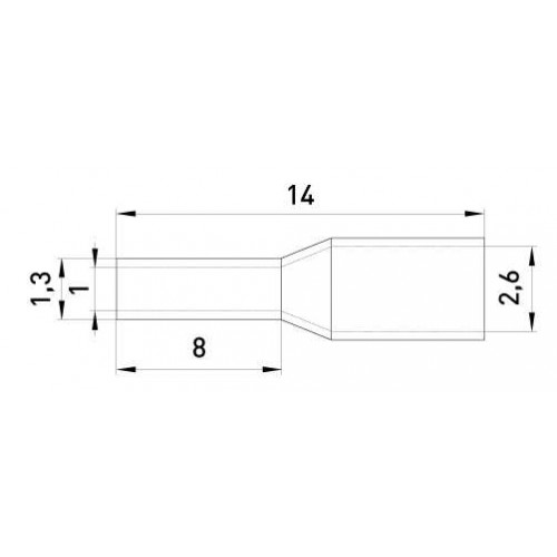 Ізольований наконечник втулковий для проводу 0,5 мм2 штир 8 мм жовтий 100 шт (s3036002) E.NEXT