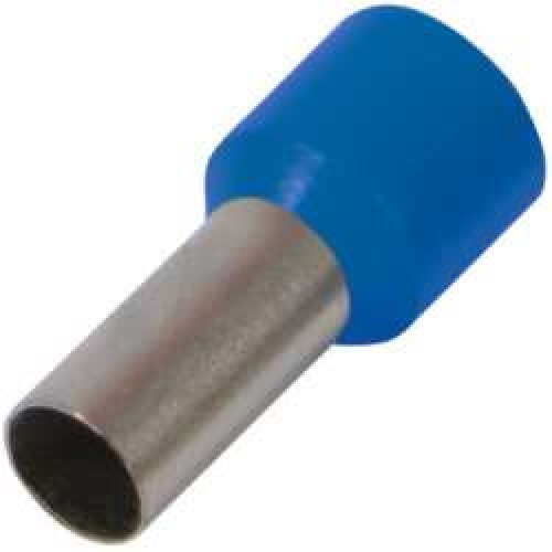 Ізольований наконечник втулковий для проводу 0,5 мм2 штир 8 мм синій 100 шт (s3036004) E.NEXT
