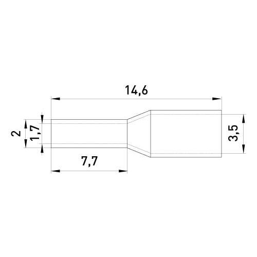Ізольований наконечник втулковий для проводу 1,5 мм2 штир 8 мм жовтий 100 шт (s3036023) E.NEXT