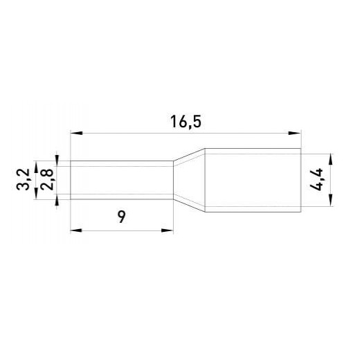 Ізольований наконечник втулковий для проводу 4 мм2 штир 9 мм червоний 100 шт (s3036036) E.NEXT