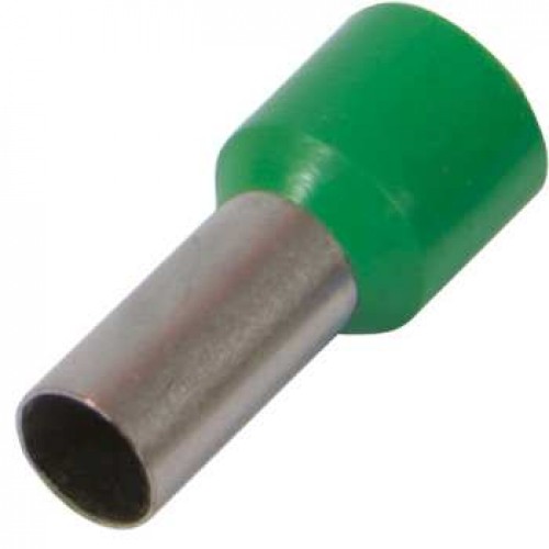 Ізольований наконечник втулковий для проводу 4 мм2 штир 9 мм зелений 100 шт (s3036040) E.NEXT