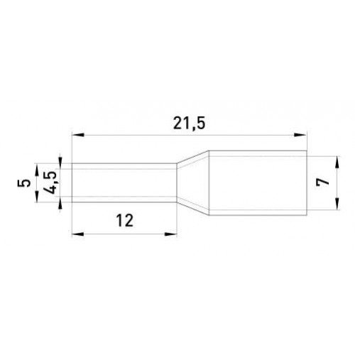 Ізольований наконечник втулковий для проводу 10 мм2 штир 12 мм червоний 100 шт (s3036043) E.NEXT