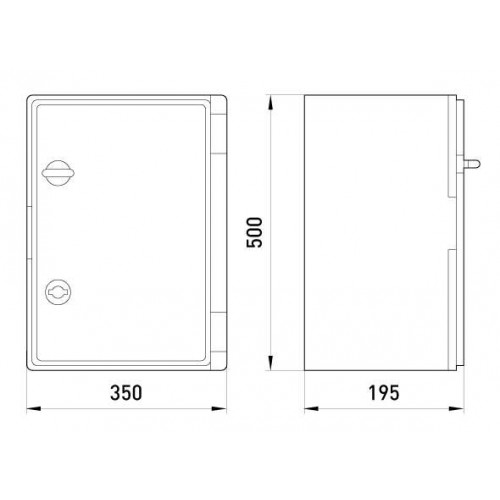 Корпус удароміцний з АБС-пластика 350х500х195 мм з монтажною панеллю IP65 (CP5007) E.NEXT