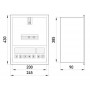 Корпус металевий вбудований з замком під 1-фазний лічильник та 8 модулів ніша 200х385х90 мм IP30. (s0100050) E.NEXT