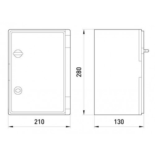 Корпус удароміцний з АБС-пластика 210х280х130 мм з монтажною панеллю та прозорими дверцятами IP65 (CP5011) E.NEXT
