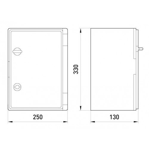 Корпус удароміцний з АБС-пластика 250х330х130 мм з монтажною панеллю та прозорими дверцятами IP65 (CP5012) E.NEXT