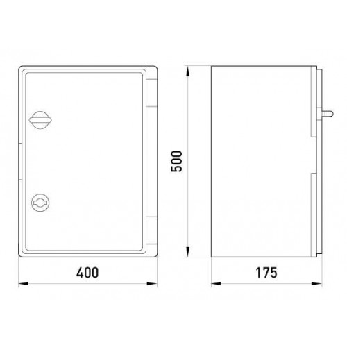 Корпус удароміцний з АБС-пластика 400х500х175 мм з монтажною панеллю та прозорими дверцятами IP65 (CP5014) E.NEXT