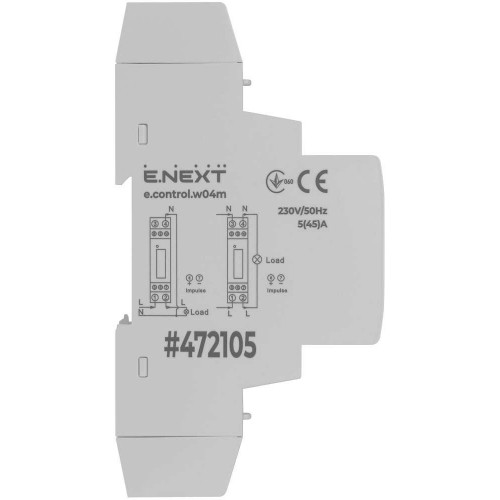 Електролічильник 1-фазний на DIN-рейку 5(45) А клас 1 для некомерційного використання (i0310031m) E.NEXT