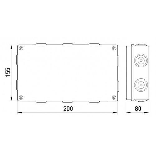 Розподільча коробка ПВХ 200х155х80 мм IP55 (p016009) E.NEXT