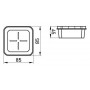 Коробка розподільча пластикова з кришкою 85х85х45 мм гіпсокартон (s027030) E.NEXT