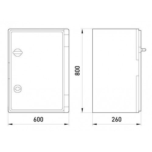 Корпус удароміцний з АБС-пластика 600х800х260 мм з монтажною панеллю IP65 (CP5009) E.NEXT