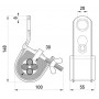 Підвісний затискач для підвісу на проміжних опорах самонесучих систем СІП 50-95 мм2 з затяжним болтом (p029002) E.NEXT
