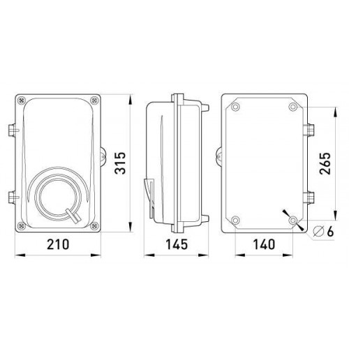 Корпус пластиковий прозорий під 1-фазний лічильник навісний 210х315х145 мм IP54 (s0110005) E.NEXT