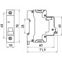 Модульний автоматичний вимикач 1 полюс 8 А характеристика C 6 кА серія STAND (s002156) E.NEXT