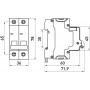 Модульний автоматичний вимикач 2 полюси 3 А характеристика C 6 кА серія STAND (s002142) E.NEXT