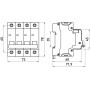 Модульний автоматичний вимикач 4 полюси 50 А характеристика C 6 кА серія STAND (s002152) E.NEXT