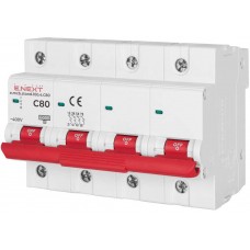 Модульний автоматичний вимикач 4 полюси 80 А характеристика C 10 кА серія STAND (s002217) E.NEXT
