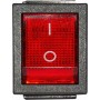Перемикач клавішний 28х21 мм 4 контакти червоний з підсвіткою 16 А (s2040004) E.NEXT