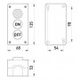 Кнопковий пост пуск-стоп-індикатор ON OFF червоний 1р 1з IP54 (s006022) E.NEXT