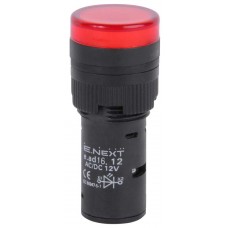 Арматура світлосигнальна 16 мм 12 В змінної або постійної напруги червона (s009010) E.NEXT