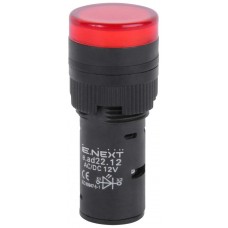 Арматура світлосигнальна 22 мм 12 В змінної або постійної напруги червона (s009019) E.NEXT