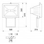 Прожектор галогенний чорний 1500 Вт R7s IP54 340х215х240 мм (l003008) E.NEXT