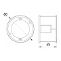 Коробка установча кругла (підрозетник) 60 мм цегла/бетон блочна 100 шт (s0027017) E.NEXT