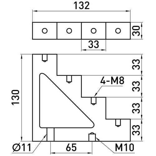 Ізолятор ступінчастий для струмопровідних шин до 450 А (s054102) E.NEXT