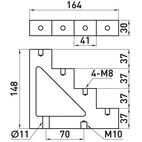 Ізолятор ступінчастий для струмопровідних шин до 600 А (s054103) E.NEXT
