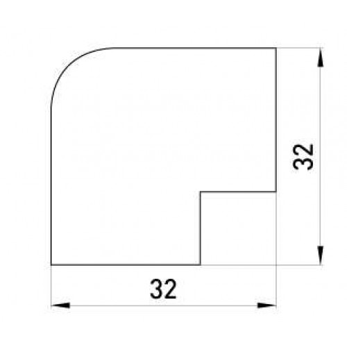 Зовнішній кут для пластикового короба 20х10 мм (s2033003) E.NEXT
