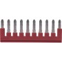 Планка з'єднувальна для набірних клемних колодок на DIN-рейку 4 мм2 10pin серії SPRING (s070040) E.NEXT