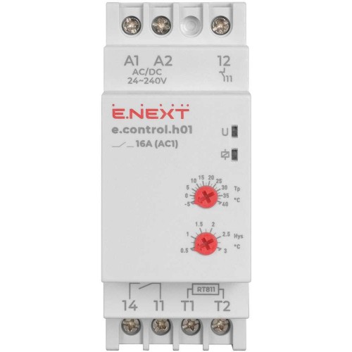 Реле контролю температури модульне 16 A АС/DC 24-240 В -5…+40 °С (i0310016) E.NEXT