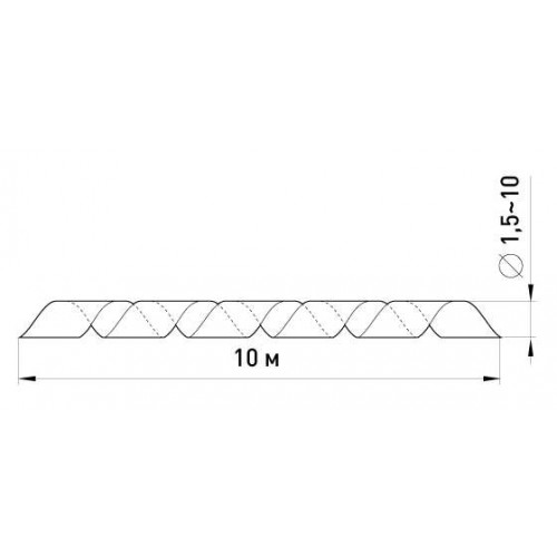 Спіральна обв'язка прозора 3 мм для дроту 1,5-10 мм 10 м (s2038008) E.NEXT