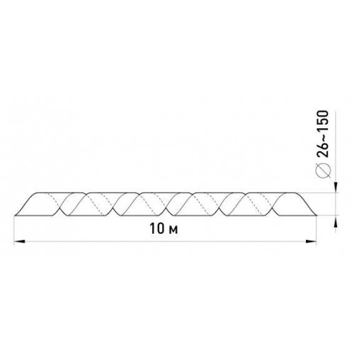 Спіральна обв'язка прозора 30 мм для дроту 26-150 мм 10 м (s2038009) E.NEXT