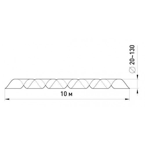 Спіральна обв'язка чорна 24 мм для дроту 20-130 мм 10 м (s2038017) E.NEXT