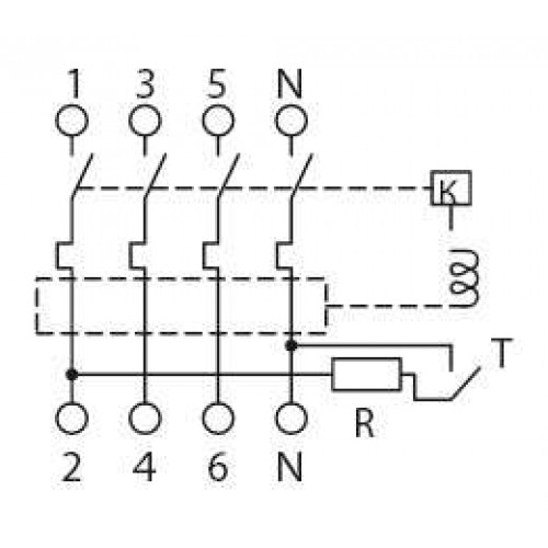 Вимикач диференційного струму (ПЗВ) 4 полюси 25 А 30 мА (p003018) E.NEXT