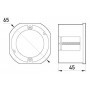Коробка установча кругла (підрозетник) 65 мм гіпсокартон блочна упор ПВХ (s0270019) E.NEXT